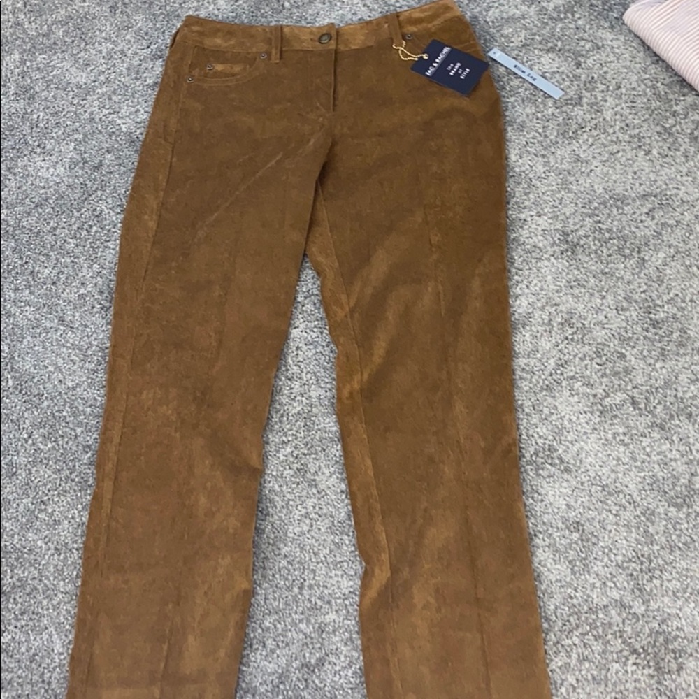Tan corduroy ankle length pants